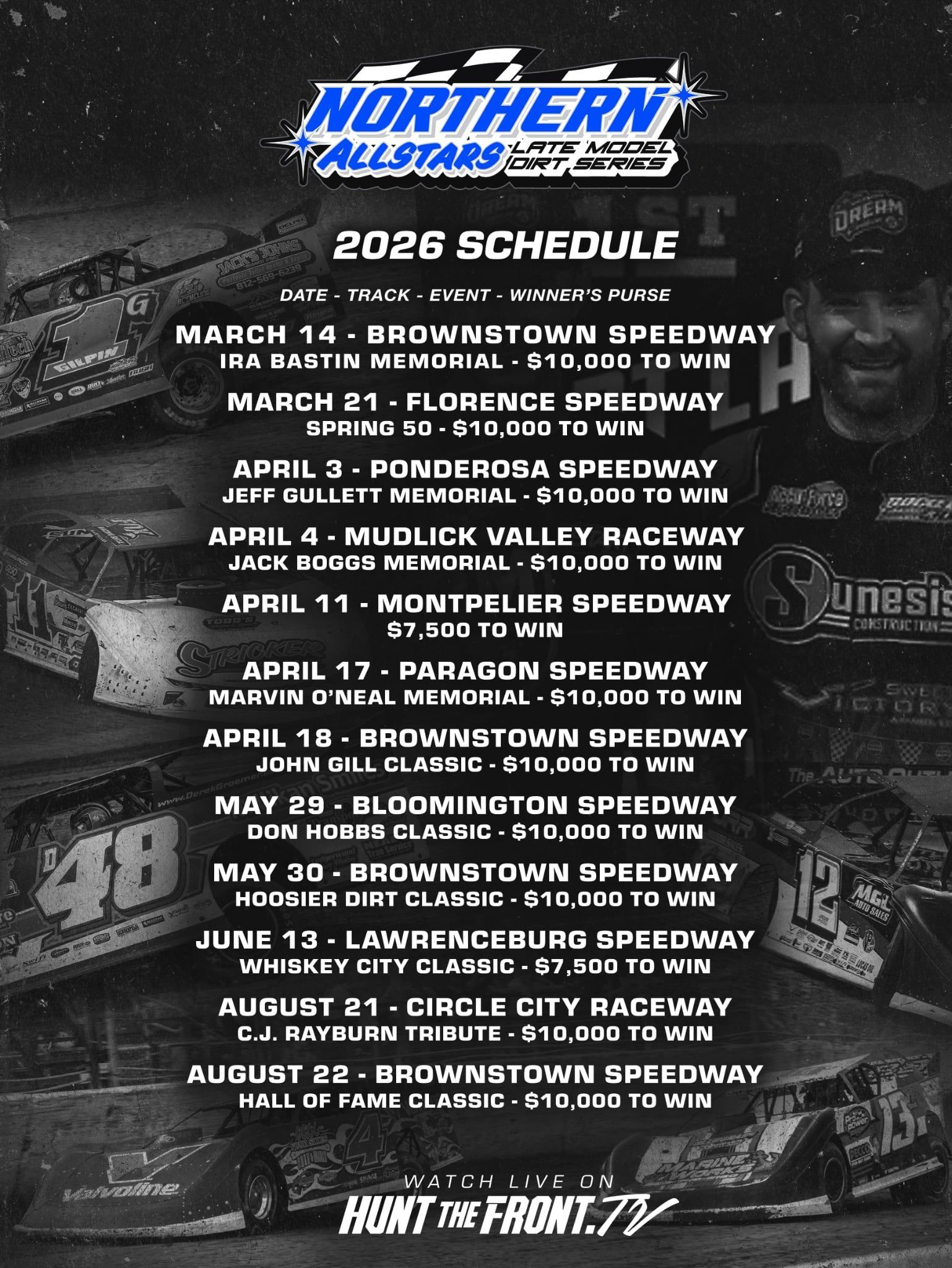 2026 Northern Allstars Late Model Dirt Series Schedule Released