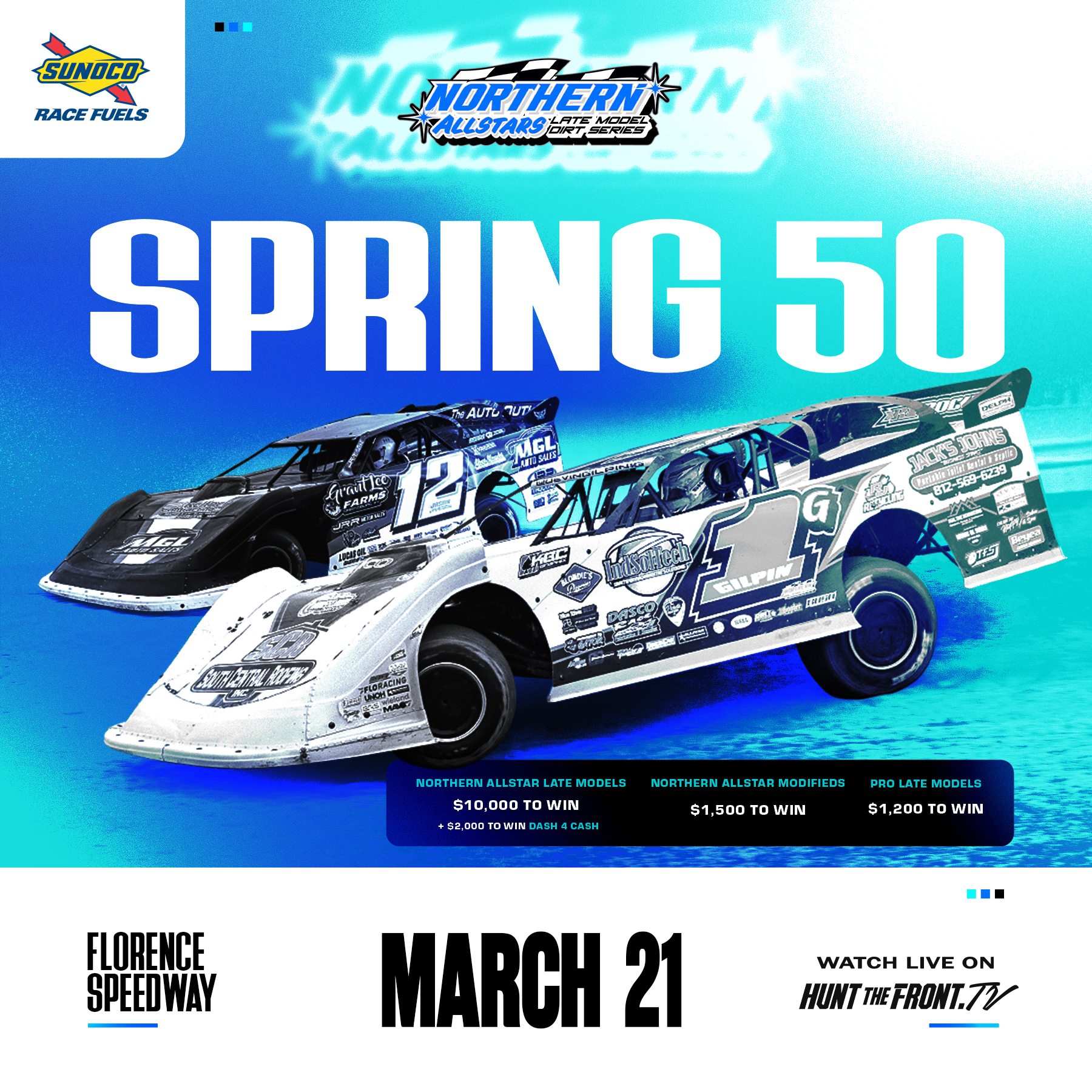 Updated Start Times Announced for Spring 50 on Saturday at Florence