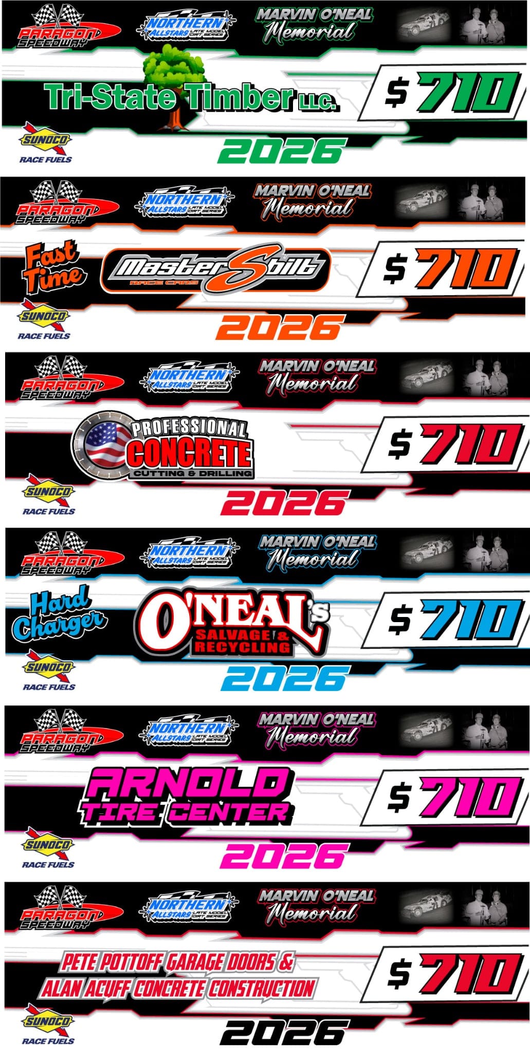 LOTS of Contingency Money Up for Grabs in Marvin O’Neal Memorial!