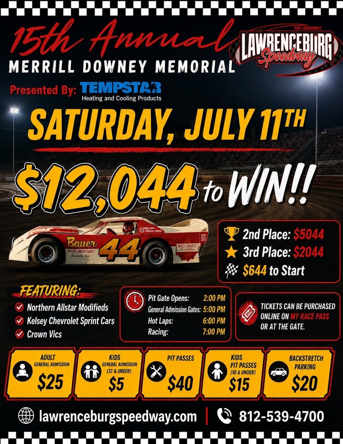 Merrill Downey Memorial Pays $12,044 to Win for Modifieds on July 11